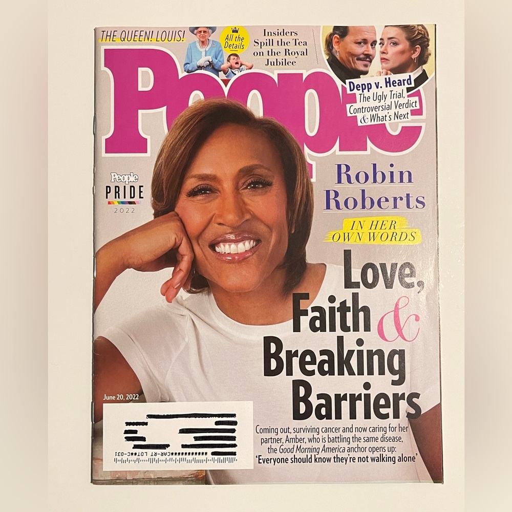 People Magazine June 20 2022 🏳️‍🌈 Pride Issue: Robin Roberts + Depp vs Heard